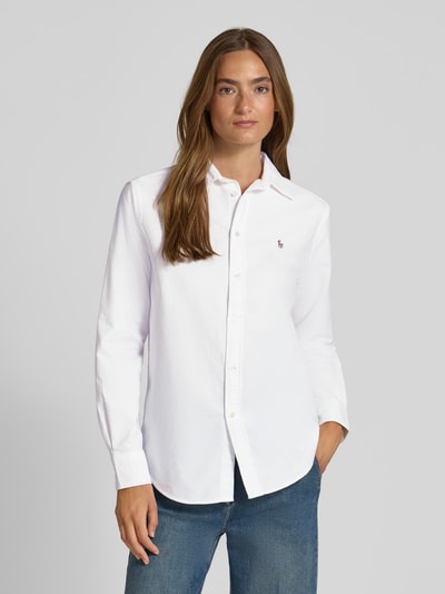 Polo Ralph Lauren Regular fit overhemdblouse met logostitching Wit - 4