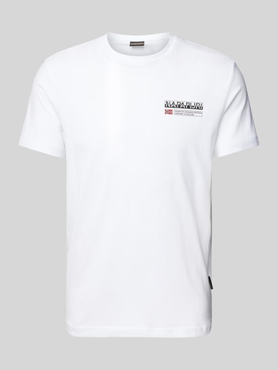 Napapijri T-Shirt mit Label-Print Modell 'KASBA' Weiss 2