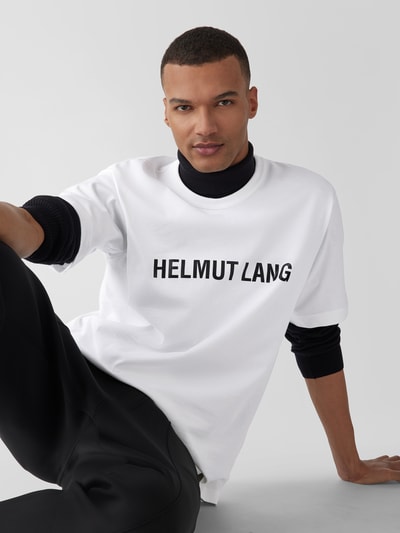 Helmut Lang T-Shirt mit Label-Print Weiß 3