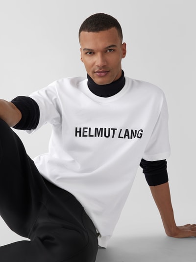 Helmut Lang T-Shirt mit Label-Print Weiss 3