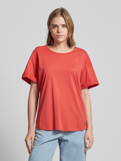 G-Star Raw T-shirt met labelstitching Rood - 4