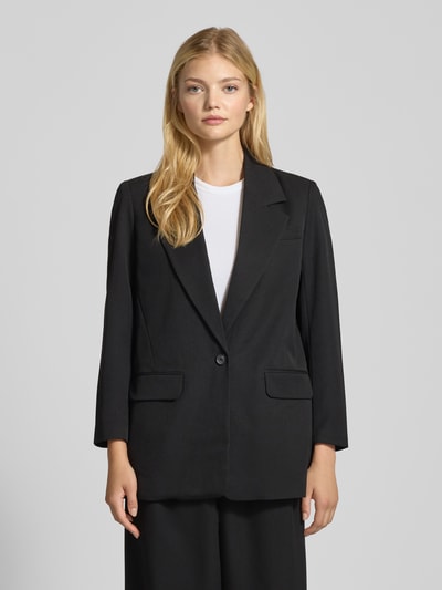 Only Relaxed fit lange blazer met viscose, model 'HATTIE-LANA' Zwart - 4