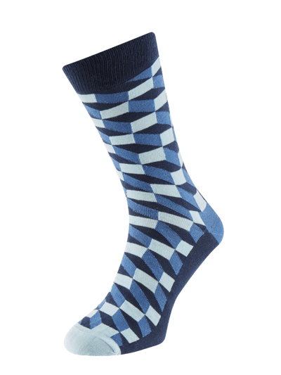 Happy Socks Socken mit Allover-Muster Modell 'FILLED OPTIC' Black 1