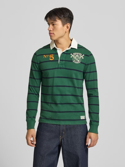 Superdry Rugbyshirt met polokraag in all-overlook Flessengroen - 4