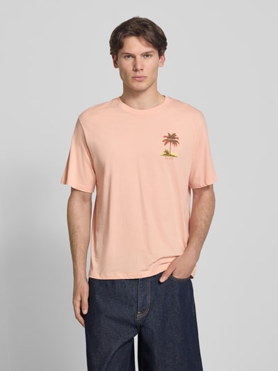 JACK & JONES Relaxed Fit T-Shirt mit Motiv-Print Modell 'Vintage' Apricot 4