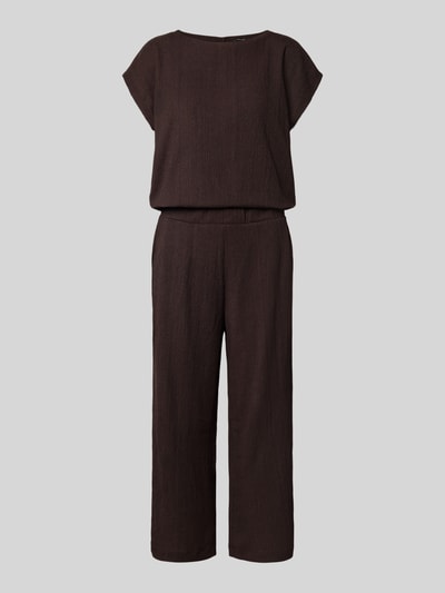 OPUS Kombinezon o kroju relaxed fit z fakturowanym wzorem model ‘Melti’ Orzechowy 2