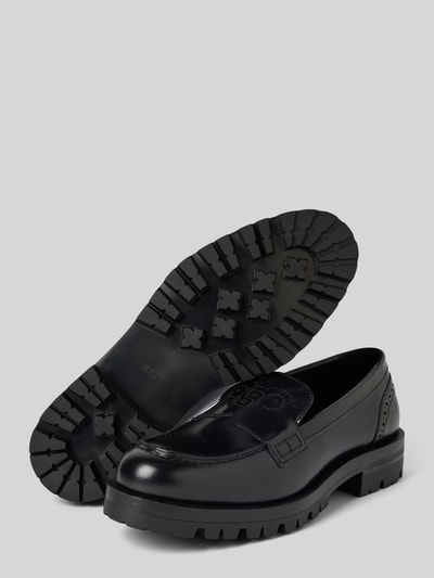 BOSS Lederloafer mit Lochmuster Modell 'Helen' Black 3