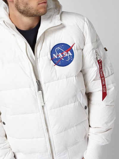 Alpha Industries Daunenjacke mit Kapuze Weiss 5