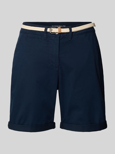 Tom Tailor Regular Fit Chinoshorts aus Baumwoll-Mix Dunkelblau 2