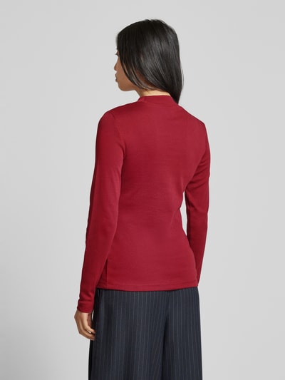 Christian Berg Woman Regular Fit Langarmshirt aus reiner Baumwolle mit Turtleneck Bordeaux 5