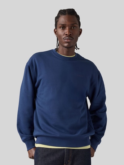 Levi's® Relaxed Fit Sweatshirt aus Baumwoll-Mix Modell 'NAVAL' Marine 1