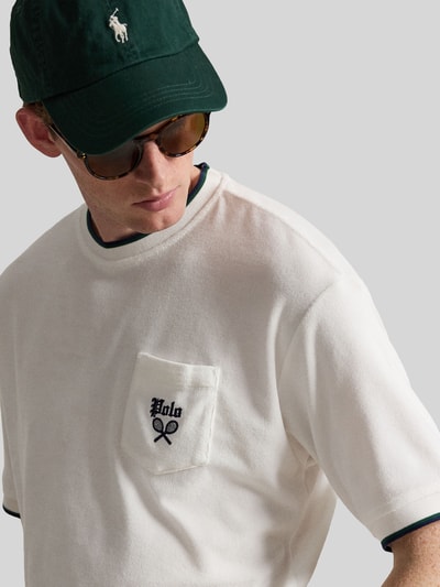 Polo Ralph Lauren T-shirt o kroju comfort fit z mieszanki bawełny Biały 3