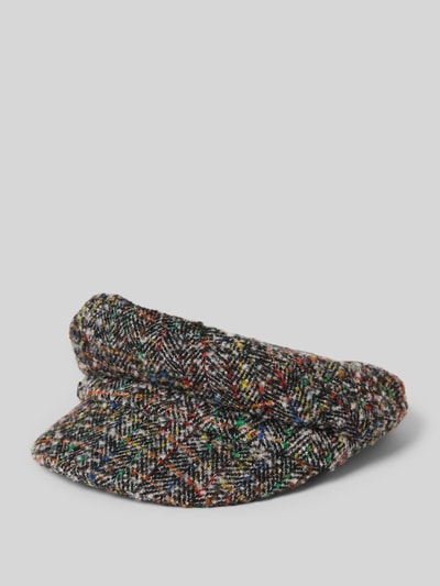 Loevenich Mütze in Bouclé-Optik Modell 'Bakerboy' Black 1