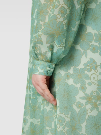 Marina Rinaldi Blusenkleid mit Allover-Muster Modell 'DARSEN' Mint 3