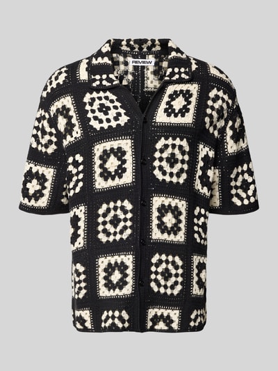 REVIEW Koszula casualowa z haftem angielskim Czarny 2