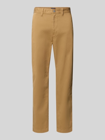 Produktfoto, Tapered Chino aus Baumwoll-Mix Modell 'SONNY' von Tommy Jeans, efekt: jednolity kolor, krój regular fit, mieszanka bawełny, splot twill, wpuszczane kieszenie, kieszeń na monety, kieszenie z tyłu, szlufki na pasek, zapięcie na guzik i ukryty zamek błyskawiczny
