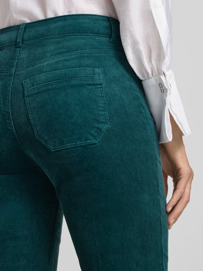 Christian Berg Woman Corduroy broek met opgestikte sierstrookzakken Petrol - 3