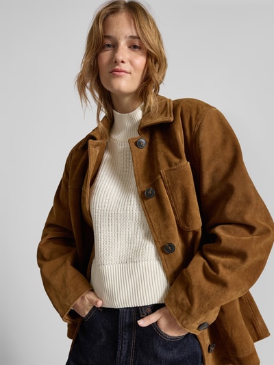 Noisy May Gebreide pullover met opstaande kraag, model 'DARA' Offwhite - 3