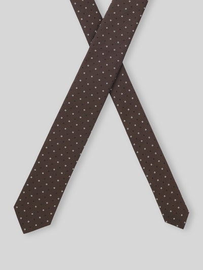 BOSS Krawatte aus Seiden-Mix Modell 'H-Tie 6 CM-262' Dunkelbraun 3