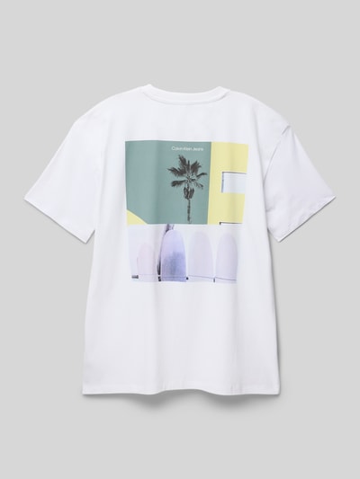 Calvin Klein Jeans T-Shirt mit rückseitigem Motiv-Print Modell 'MIAMI' Weiss 3