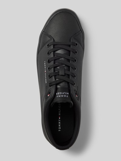 Tommy Hilfiger Lage sneakers van zuiver leer Zwart - 3