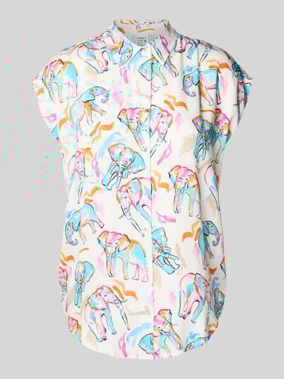 Emily Van den Bergh Bluzka o kroju regular fit z krótkim rękawem Biały 2