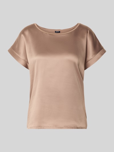 Produktfoto, beigefarbenes T-Shirt mit Rundhalsausschnitt Modell 'Taila' von JOOP!, glatte Textur, Regular Fit, Viskose-Elasthan-Mix