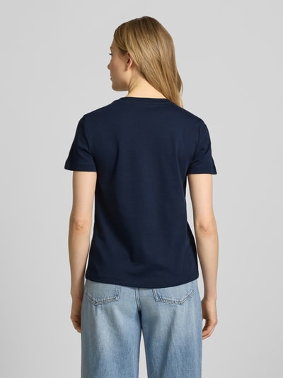 Tom Tailor Regular Fit T-Shirt aus reiner Baumwolle Dunkelblau 5