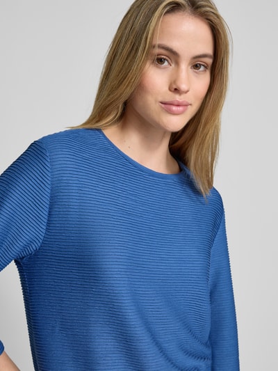 s.Oliver RED LABEL Bluza o kroju relaxed fit z fakturowanym wzorem Niebieski 3