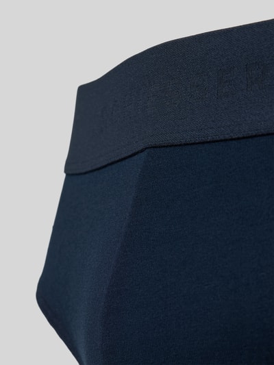 Schiesser Slip met elastische band met logo in een set van 3 stuks Marineblauw - 2