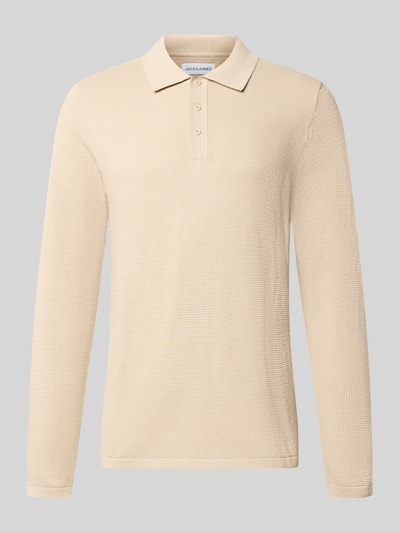 JACK & JONES Slim Fit Poloshirt mit Label-Detail Modell 'AUSTIN' Beige 1