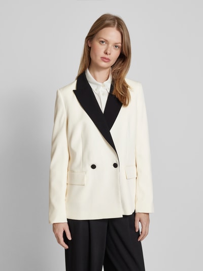 Christian Berg Woman Selection Regular Fit Blazer mit Viskose-Anteil und Reverskragen Ecru 4