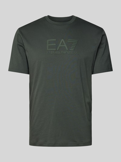 EA7 Emporio Armani T-shirt z nadrukiem z logo model ‘TRAIN’ Ciemnozielony 2