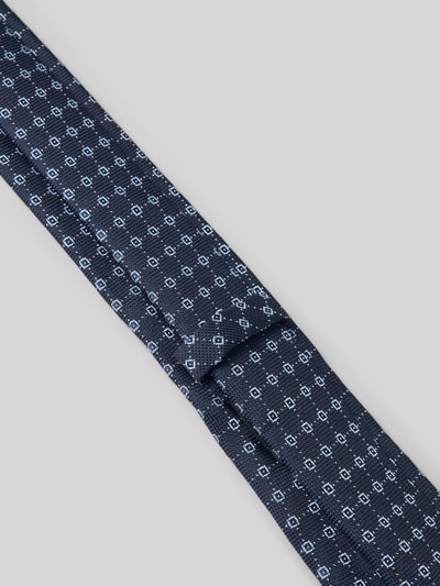 BOSS Stropdas met all-over motief Marineblauw - 3