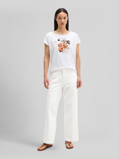 Marc O'Polo Loose Fit T-Shirt aus reiner Baumwolle Weiss 1