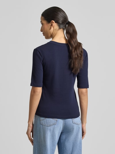 Christian Berg Woman T-shirt z dekoltem w serek Ciemnoniebieski 5