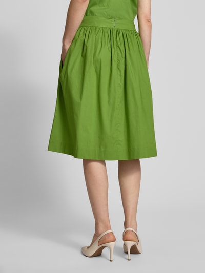 Marc Cain Knielanger Rock mit Label-Detail Grass 5