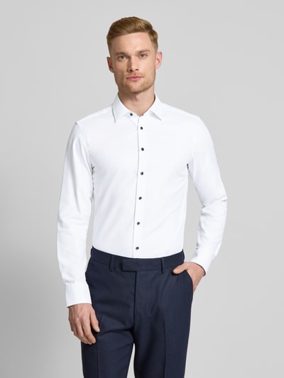 Eterna Slim Fit Business-Hemd mit Kentkragen Weiss 4