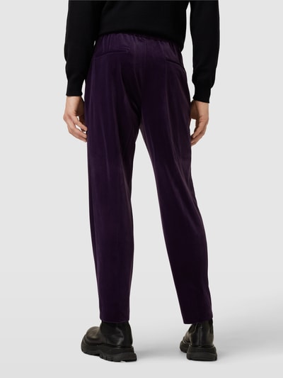 HUGO Broek in fluweellook, model 'Howard' Paars - 5