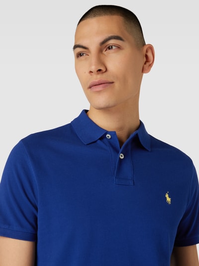 Polo Ralph Lauren Regular fit poloshirt met labelstitching Koningsblauw - 3