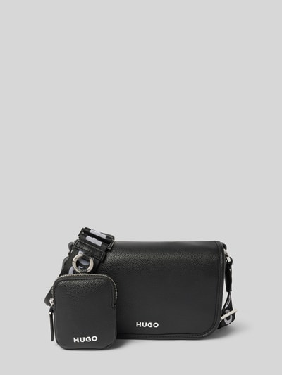 HUGO Handtasche mit Label-Print Modell 'Bel' Black 2