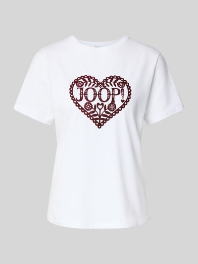 JOOP! T-shirt z okrągłym dekoltem model ‘Tita’ Ciemnoczerwony 2