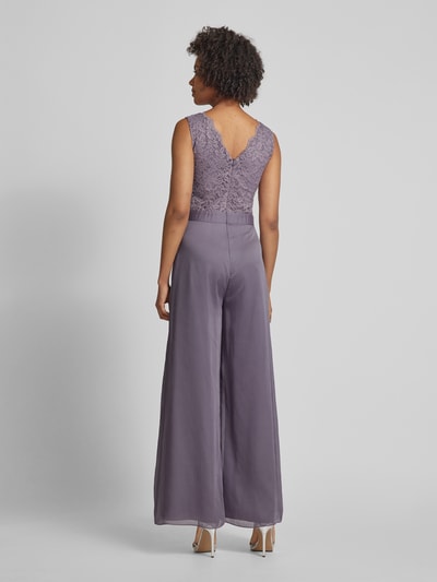 Swing Jumpsuit met ronde hals Mauve - 5