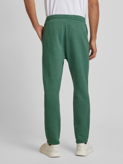 American Vintage Sweatpants met elastische band met logo, model 'DOVEN' Donkergroen - 5