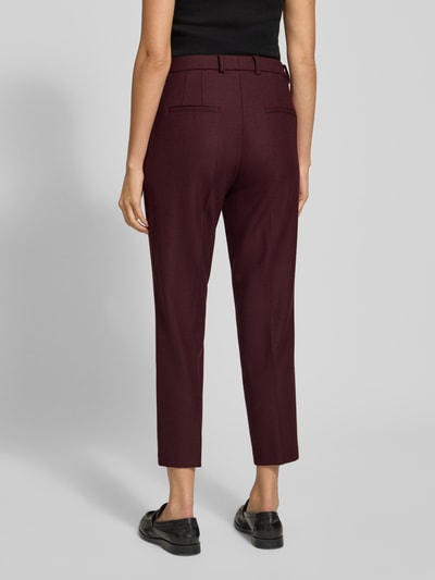 Cambio Stoffen broek met viscose en persplooien, model 'KRYSTAL' Bordeaux - 5