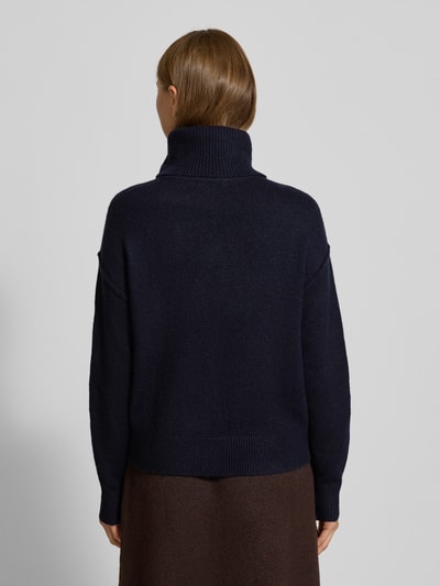 Christian Berg Woman Sweter o kroju relaxed fit z imitacji dzianiny Ciemnoniebieski 5