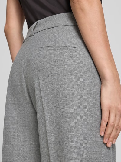 SEDUCTIVE Regular Fit Bundfaltenhose mit Viskose-Woll-Anteil Modell 'SLOANNE' Hellgrau Melange 3