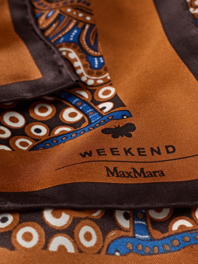 Weekend Max Mara Tuch aus reiner Seide Modell 'WKAONESTO' Hellbraun 2