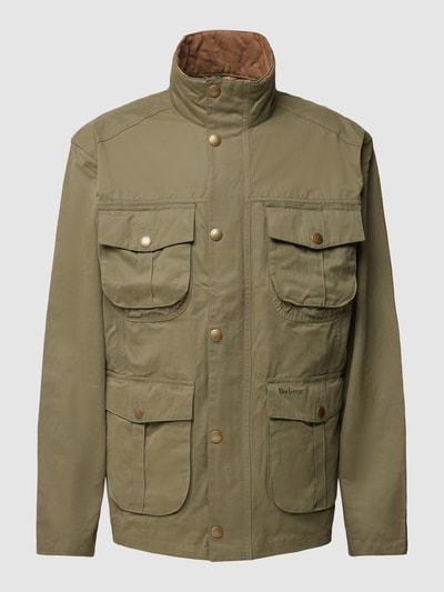 Barbour Jacke mit Stehkragen Modell 'SANDERLI' Oliv 2