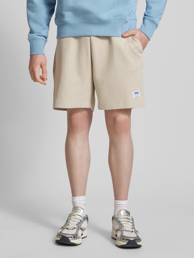 Hugo Blue Regular Fit Sweatshorts mit Label-Patch Modell 'Nuwafflo' Offwhite 4